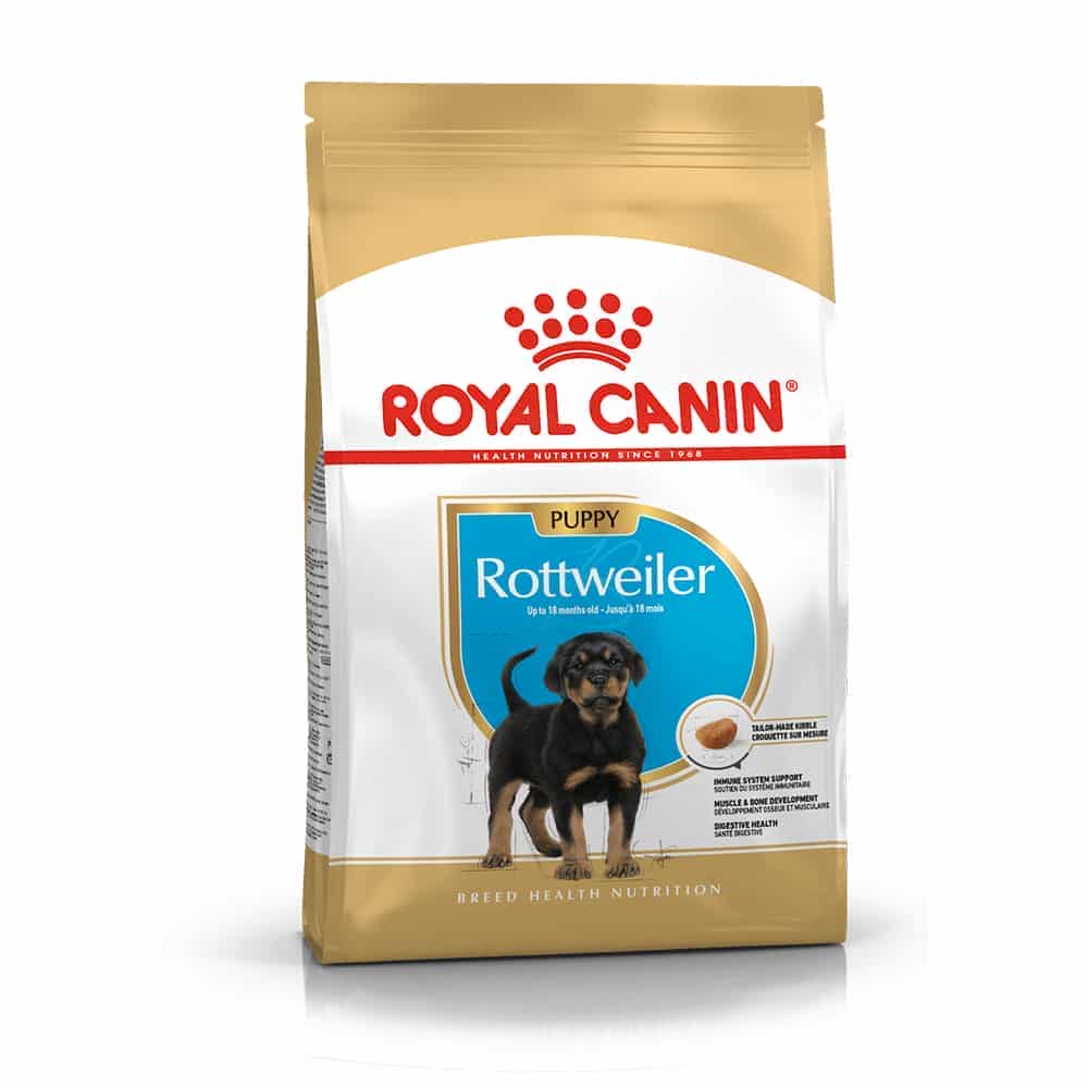 غذای خشک سگ رویال کنین مدل Rottweiler Puppy مناسب توله سگ روتوایلر