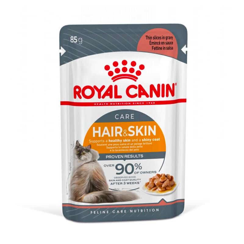پوچ گربه رویال کنین مدل هیر اسکین Hair & Skin مناسب گربه بالغ